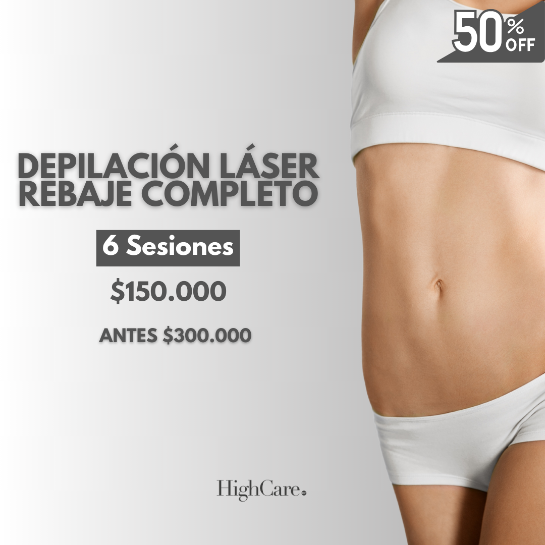 Depilación Láser Rebaje Completo (6 sesiones)