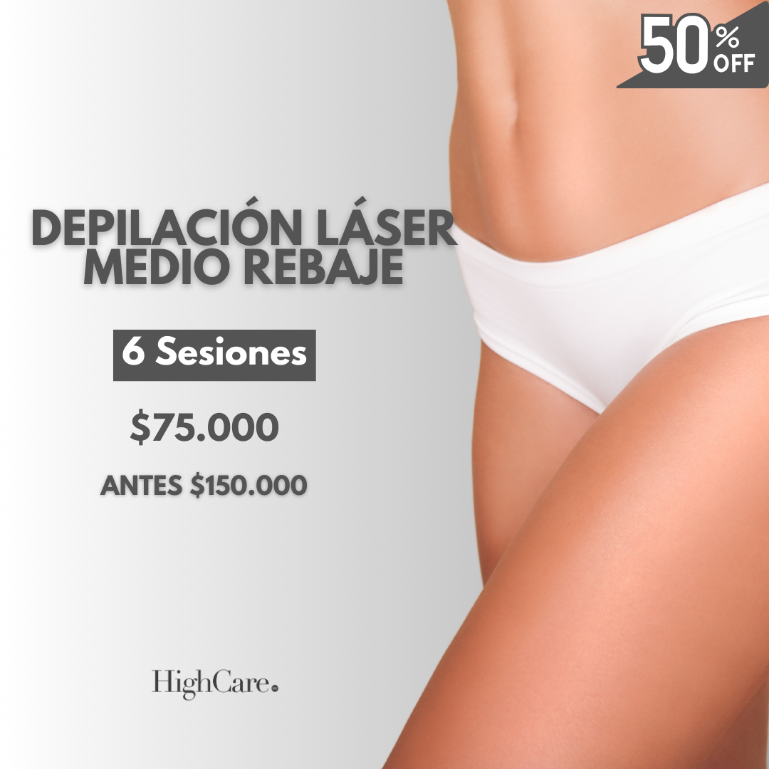Depilación Láser Medio Rebaje (6 sesiones)