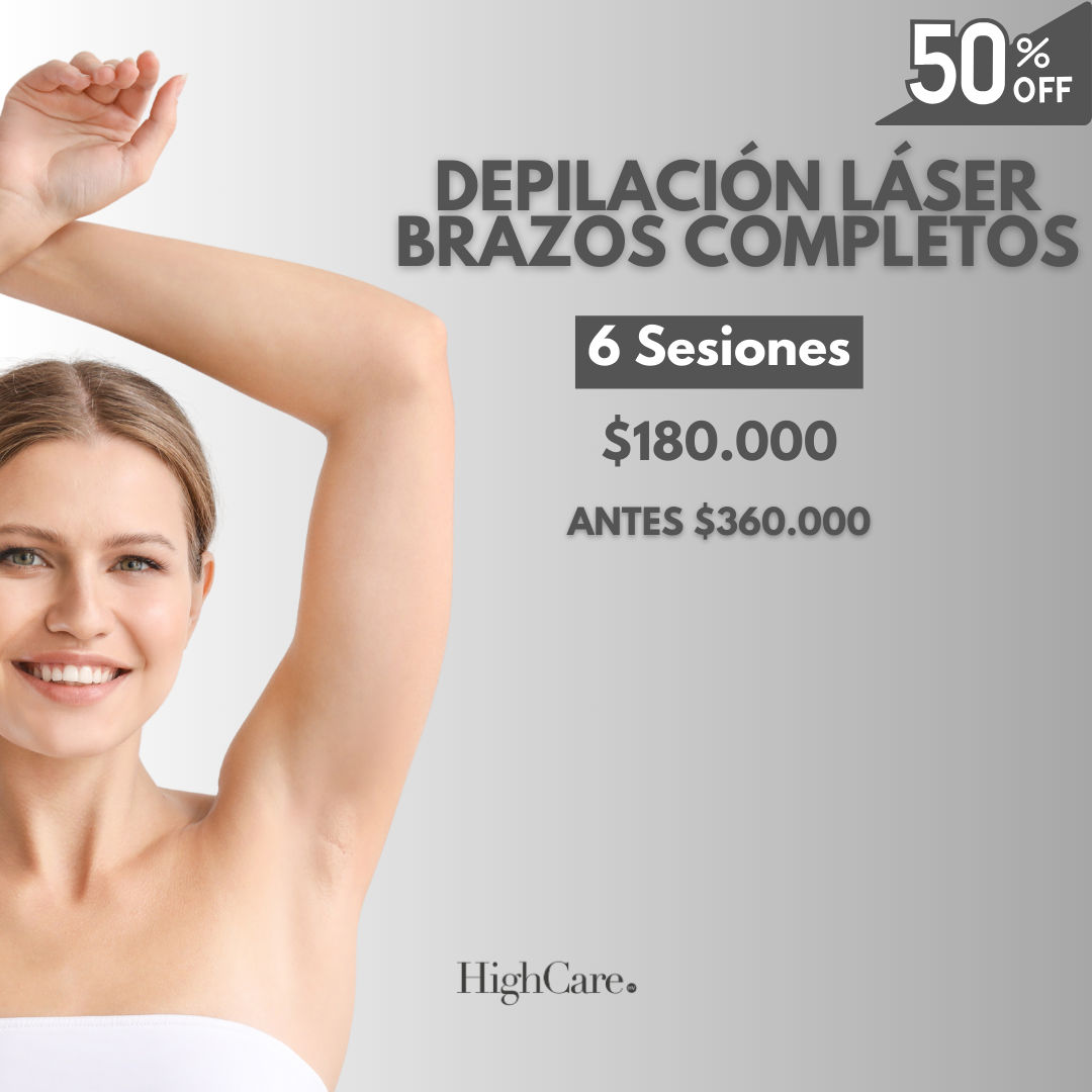 Depilación Láser Brazos Completos (6 sesiones)