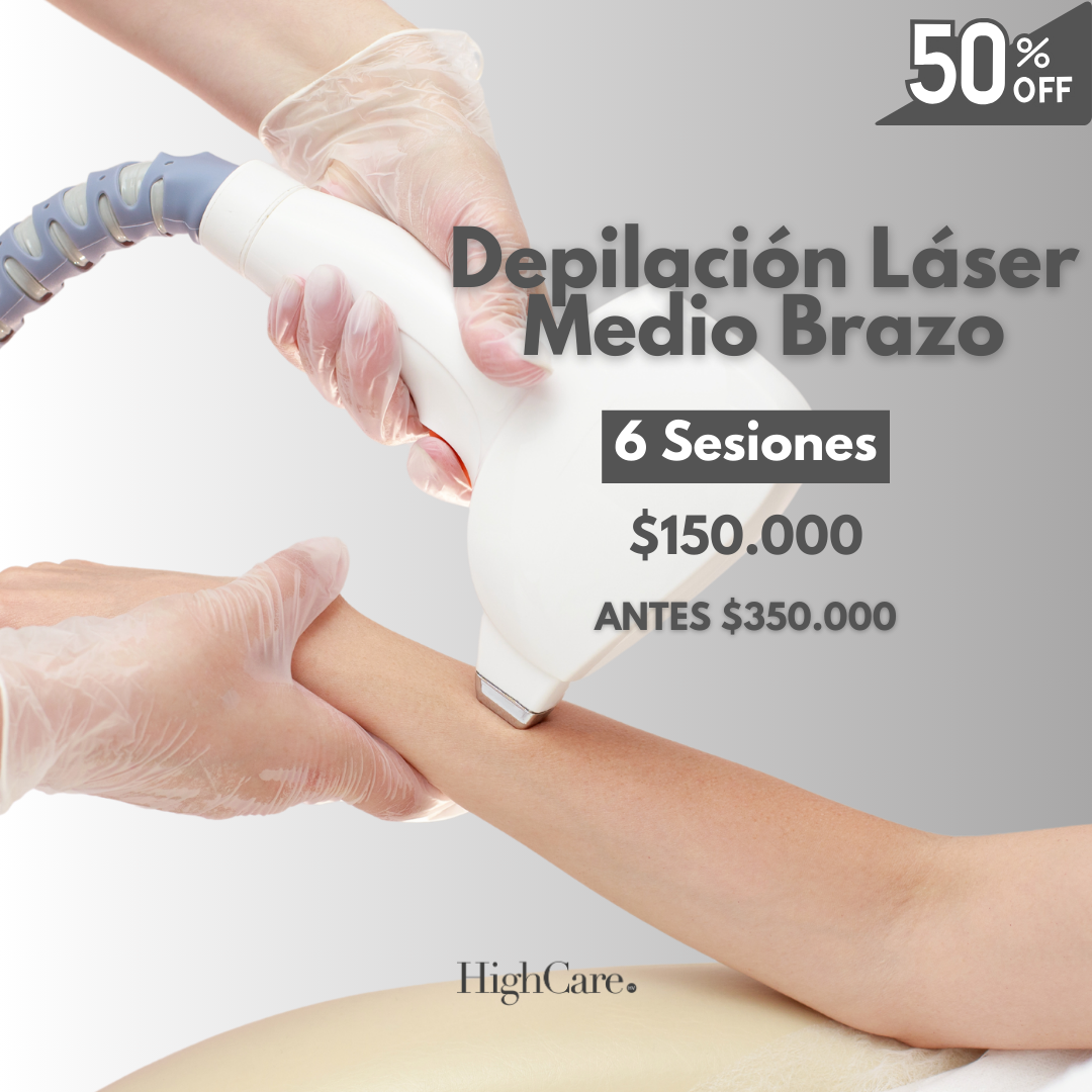 Depilación Láser Medio Brazo (6 sesiones)