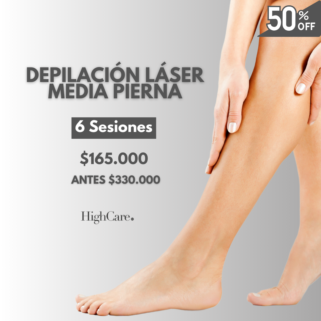 Depilación Láser Media Pierna (6 sesiones)